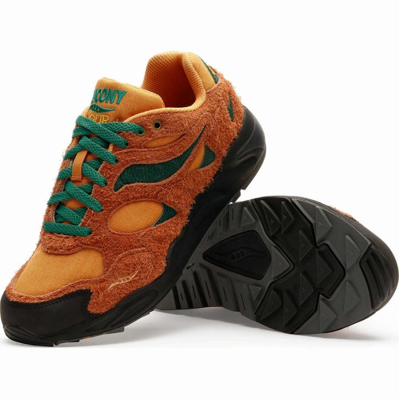 Brown Green Saucony x Colour Plus Grid Shadow 2 Women's Sneakers | Philippines S83206-N07