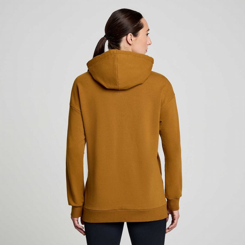 Brown Saucony Recovery Zip Tunic Women's Hoodie | Philippines S35149-V86