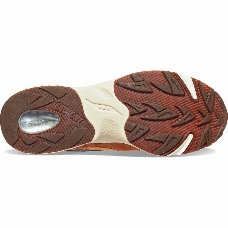 Brown / Red Saucony 3D Grid Hurricane Endless Knot Women's Sneakers | Philippines S36987-M19