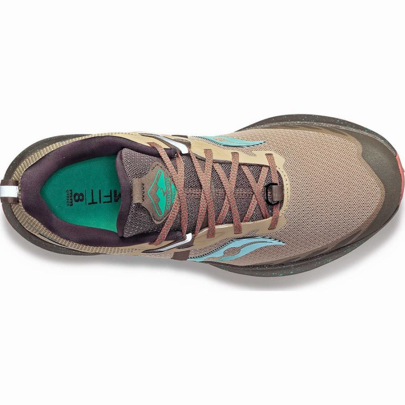 Brown / Turquoise Saucony Ride 15 TR Women's Trail Running Shoes | Philippines S58347-D18