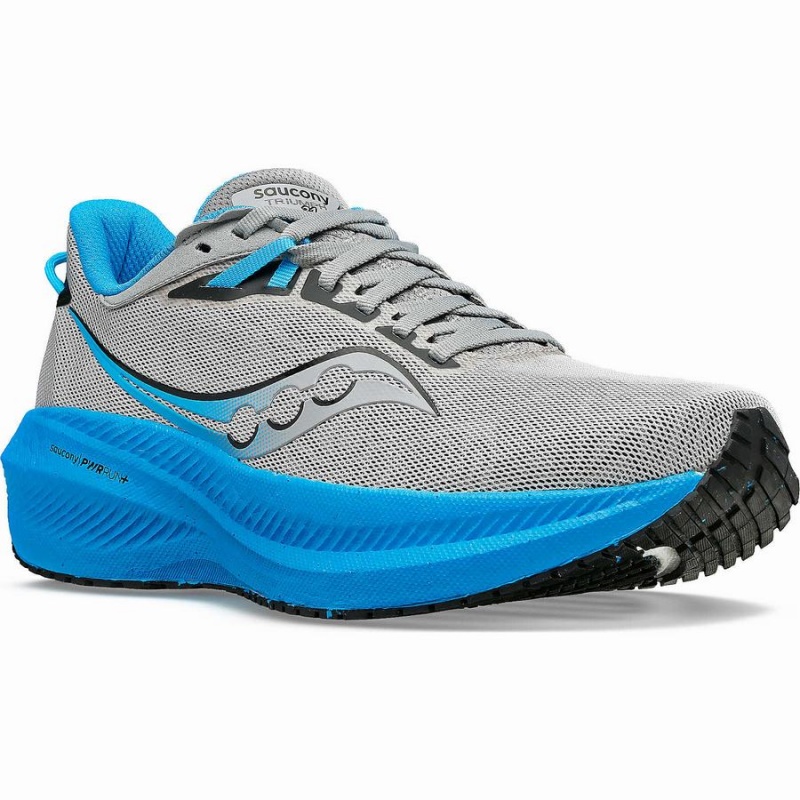 Bule Silver Saucony Triumph 21 Men's Running Shoes | Philippines S14590-F24