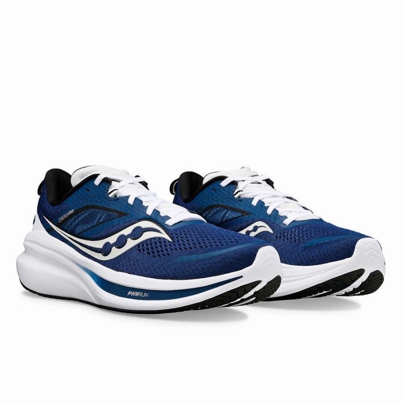 Bule / White Saucony Omni 22 Men's Running Shoes | Philippines S09215-A63