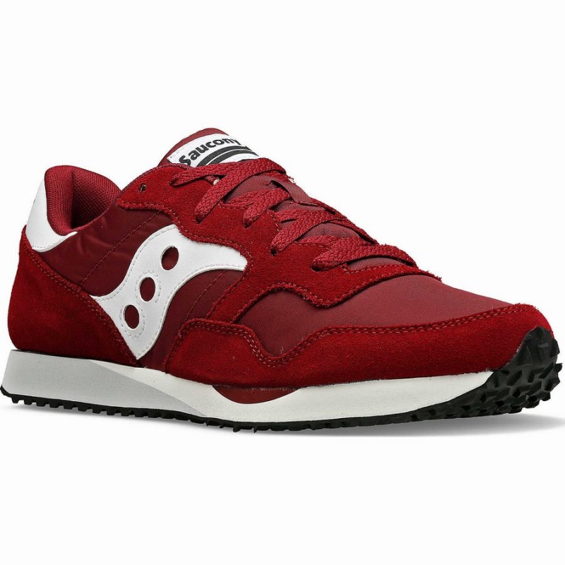 Burgundy / White Saucony DXN Trainer Men's Sneakers | Philippines S89163-X51