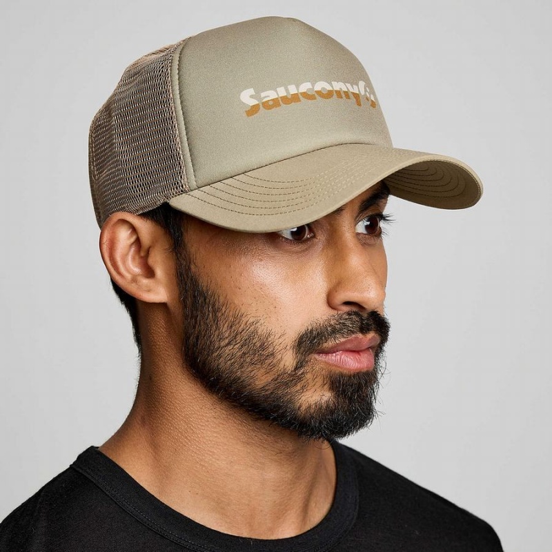 Coffee Saucony Foamie Trucker Men\'s Hats | Philippines S60753-S96