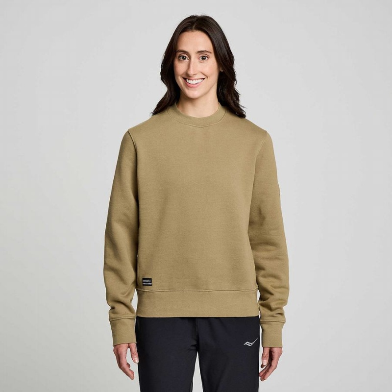 Coffee Saucony Recovery Crew Men's Sweatshirt | Philippines S06249-Y05