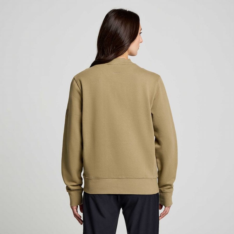 Coffee Saucony Recovery Crew Women's Sweatshirt | Philippines S85062-W39