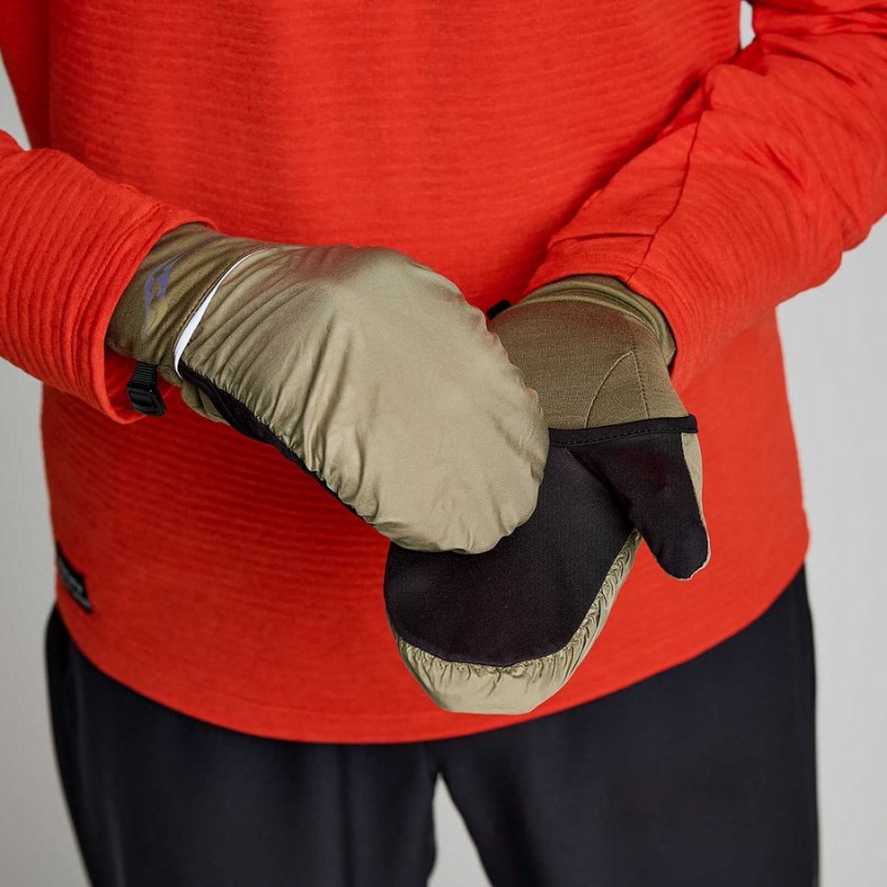 Coffee Saucony Solstice Convertible Mitt Men's Gloves | Philippines S90415-T85