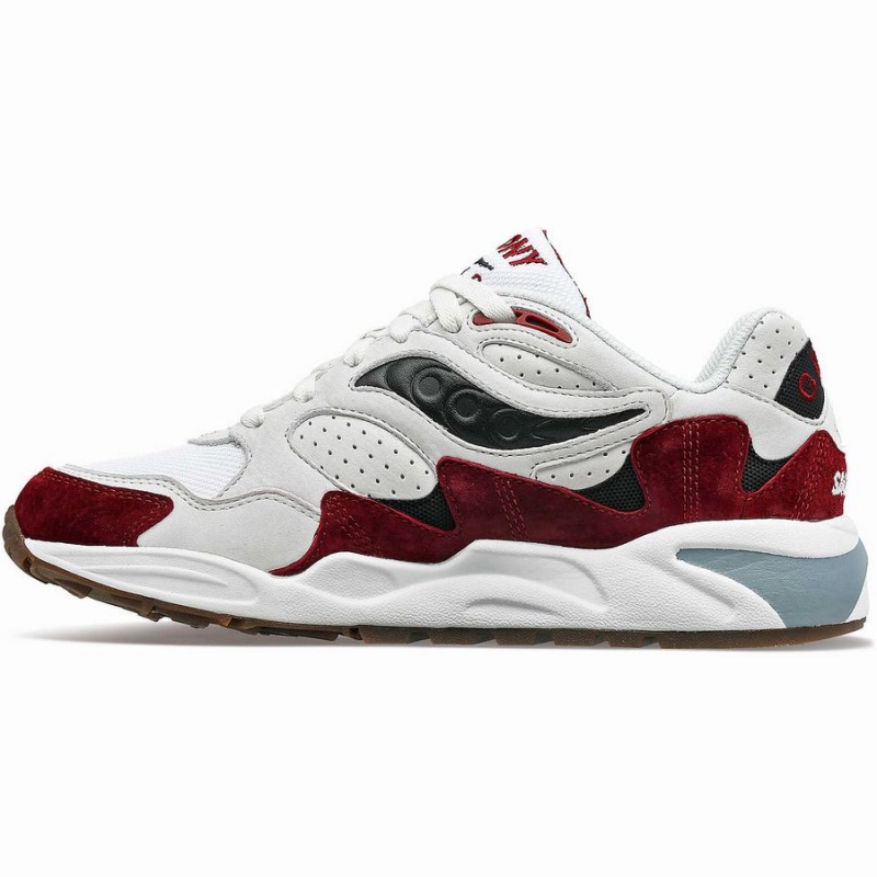 Cream / Red Saucony Grid Shadow 2 Men's Sneakers | Philippines S09421-Z05