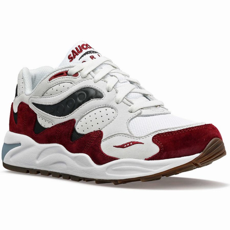 Cream / Red Saucony Grid Shadow 2 Men's Sneakers | Philippines S09421-Z05