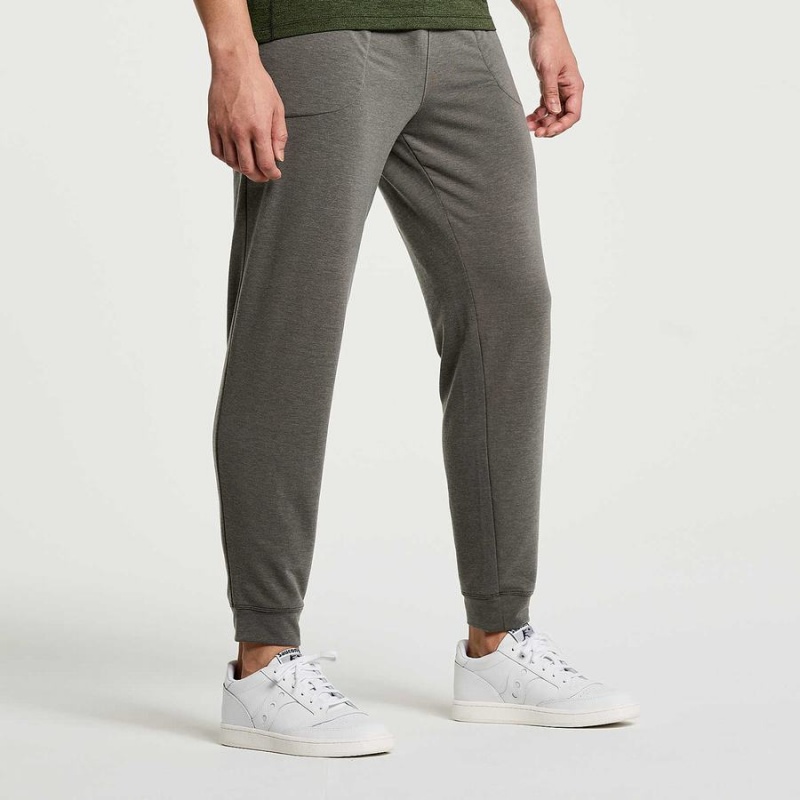 Dark Green Saucony Boston Men's Pants | Philippines S76214-G15