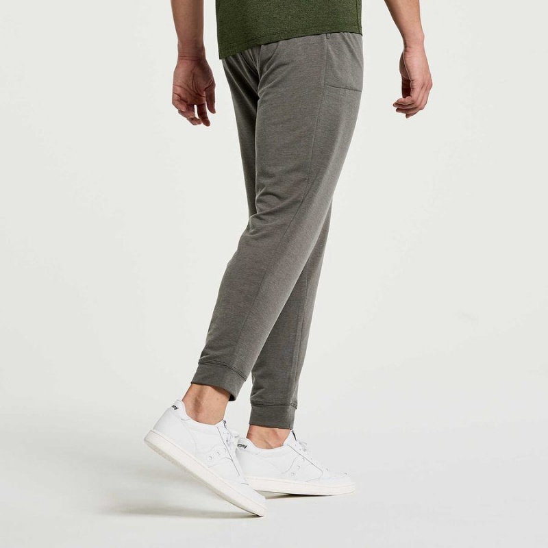 Dark Green Saucony Boston Men's Pants | Philippines S76214-G15