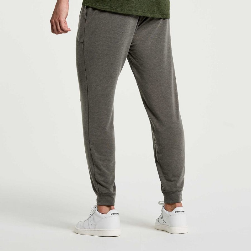 Dark Green Saucony Boston Men's Pants | Philippines S76214-G15