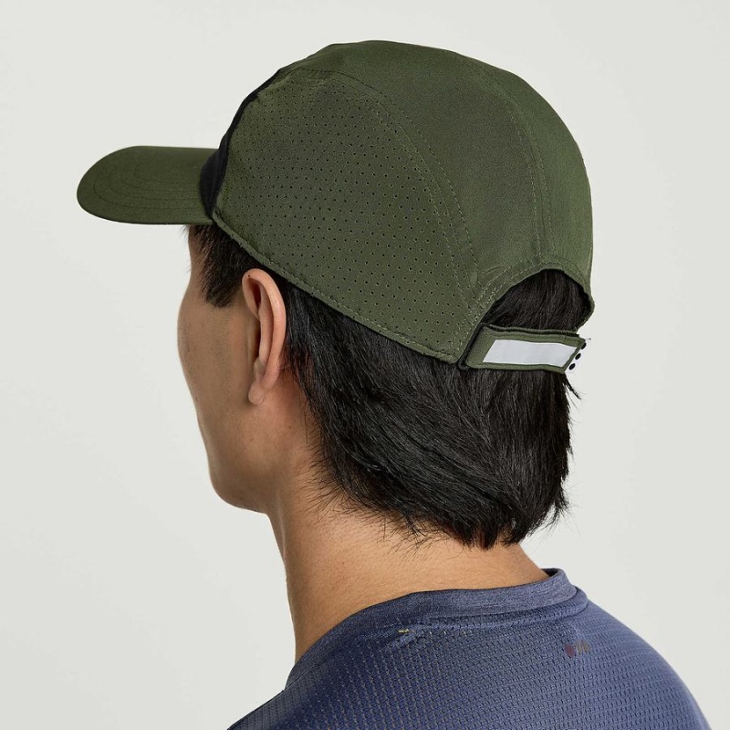 Dark Green Saucony Outpace Men's Hats | Philippines S32579-P58