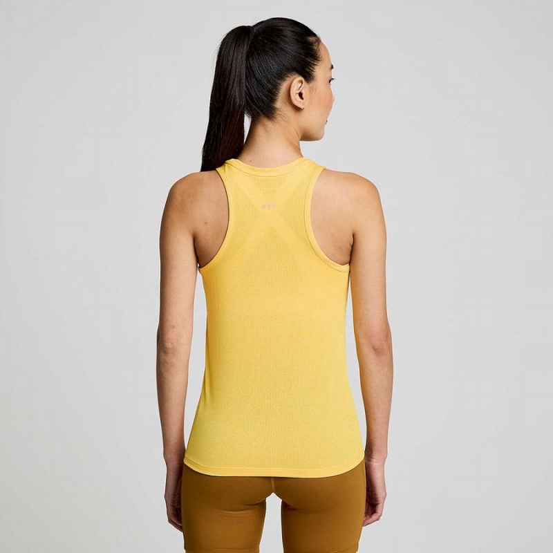 Gold Saucony Stopwatch Singlet Women's Tank Top | Philippines S16259-T45