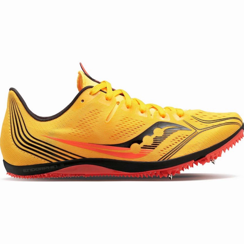 Gold / Red Saucony Endorphin 3 Spike Men\'s Track Spikes | Philippines S17504-R26