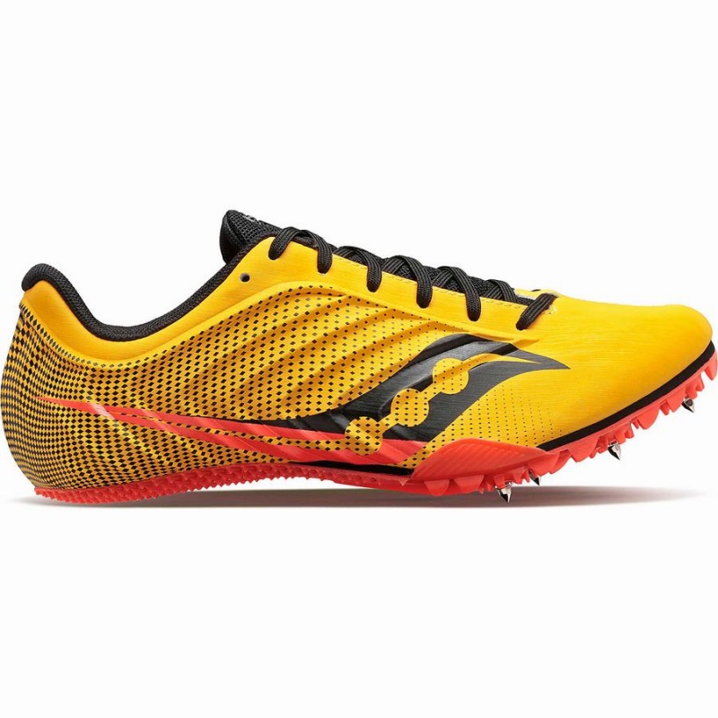 Gold / Red Saucony Spitfire 5 Women\'s Track Spikes | Philippines S94576-H68