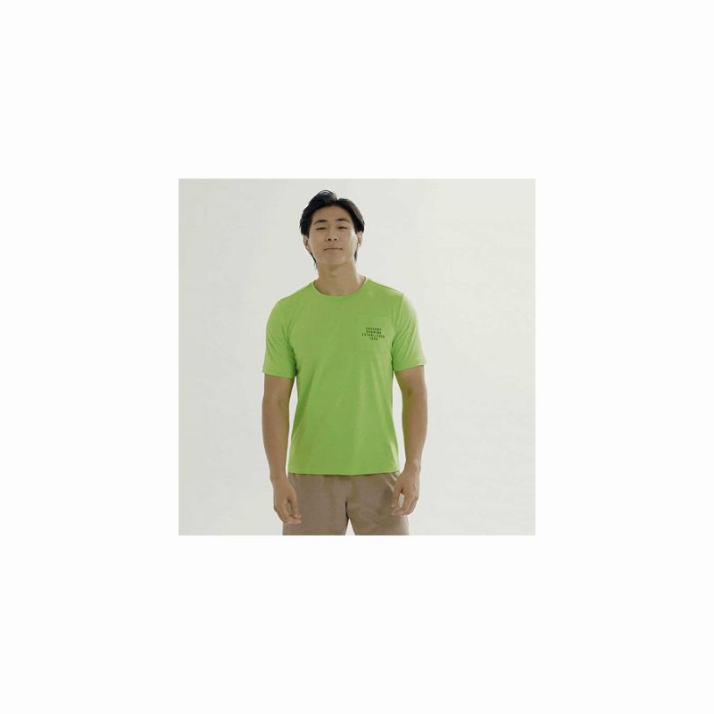 Green Saucony Explorer Short Sleeve Men's T Shirts | Philippines S74325-R26