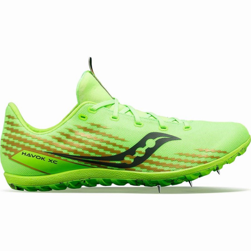 Green Saucony Havok XC 3 Flat Men\'s Track Spikes | Philippines S13264-E45