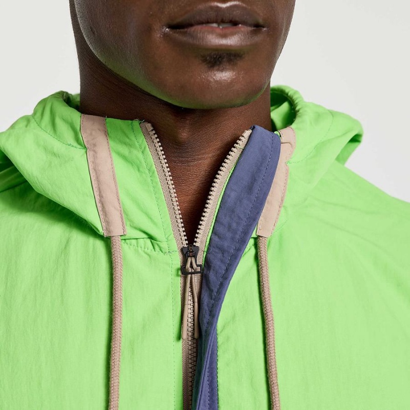 Green Saucony Rested Anorak Men's Tops | Philippines S96158-G10