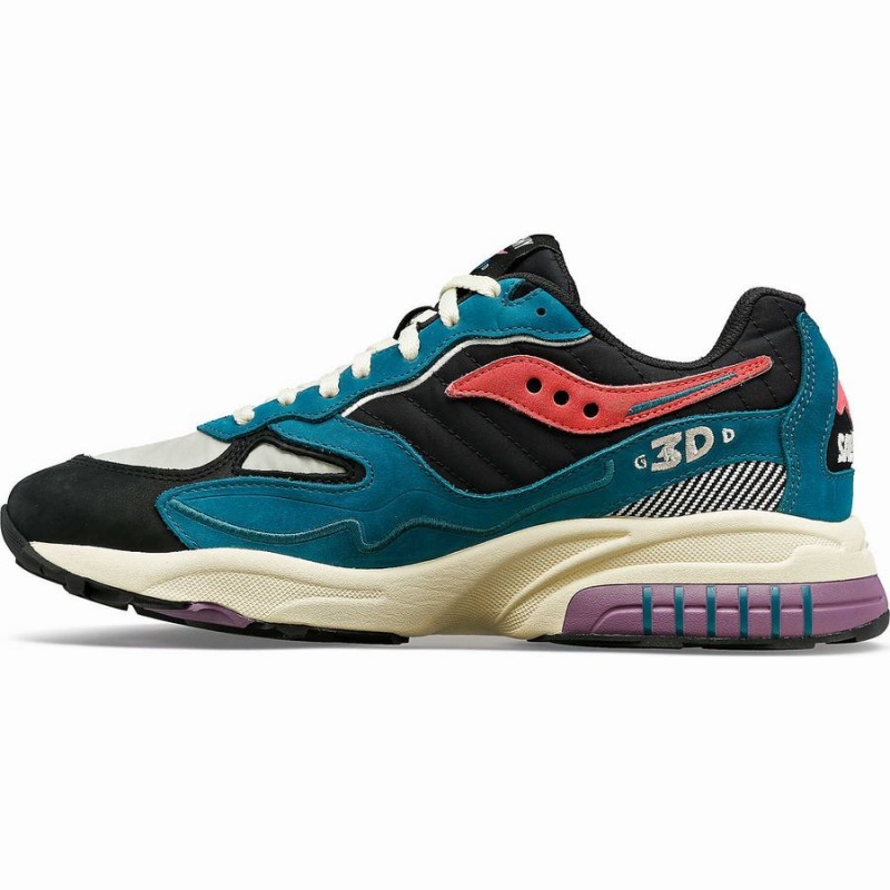 Green / Black Saucony 3D Grid Hurricane Midnight Swimming Women's Sneakers | Philippines S85412-E91