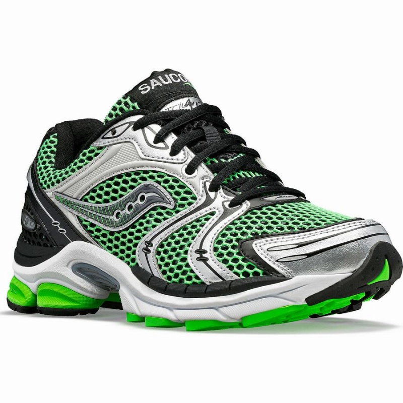 Green / Silver Saucony ProGrid Triumph 4 Men's Sneakers | Philippines S97086-N50