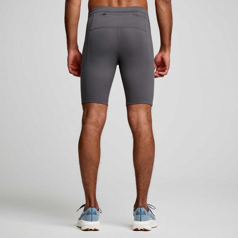 Grey Saucony Fortify Lined Half Men's Tight | Philippines S12657-G48