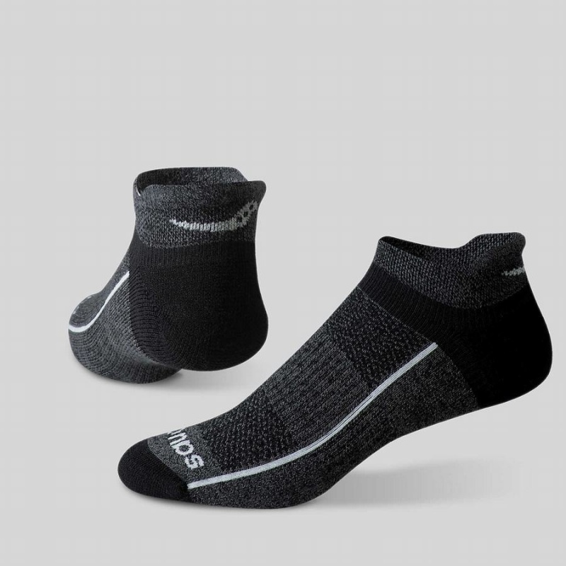 Grey Saucony Inferno Merino Wool Blend No Show 3-Pack Women's Socks | Philippines S19567-U69