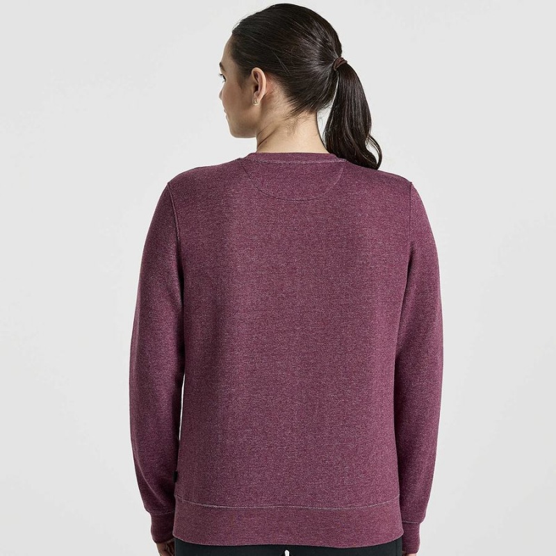 Grey Saucony Rested Crewneck Women's Sweatshirt | Philippines S19374-J72