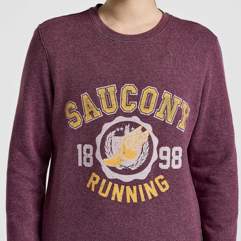 Grey Saucony Rested Crewneck Women's Sweatshirt | Philippines S19374-J72