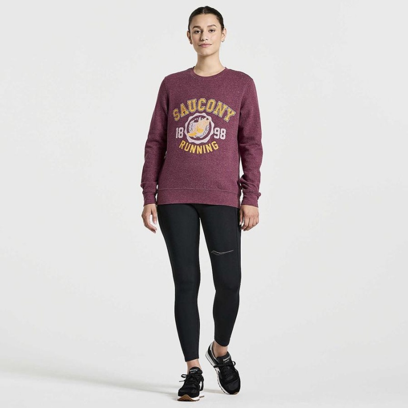 Grey Saucony Rested Crewneck Women's Sweatshirt | Philippines S19374-J72