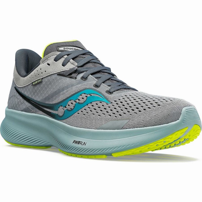 Grey Saucony Ride 16 Men's Running Shoes | Philippines S14950-N73