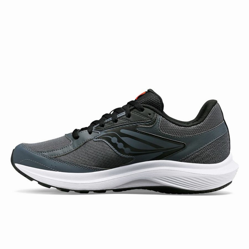 Grey / Black Saucony Cohesion 17 Wide Men's Running Shoes | Philippines S25149-J45