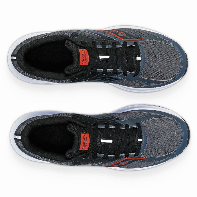 Grey / Black Saucony Cohesion 17 Wide Men's Running Shoes | Philippines S25149-J45