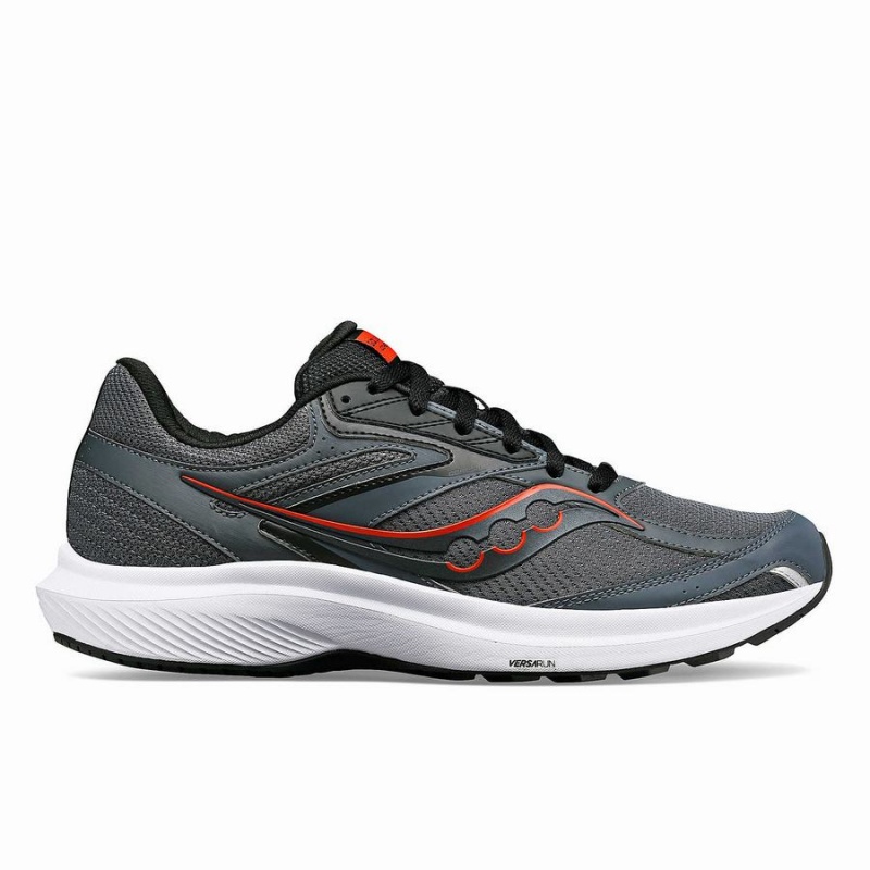 Grey / Black Saucony Cohesion 17 Wide Men\'s Running Shoes | Philippines S25149-J45