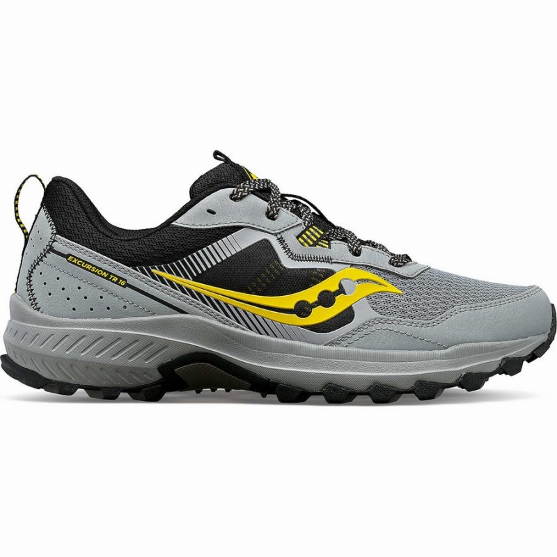 Grey / Black Saucony Excursion TR16 Men\'s Trail Running Shoes | Philippines S45902-V61