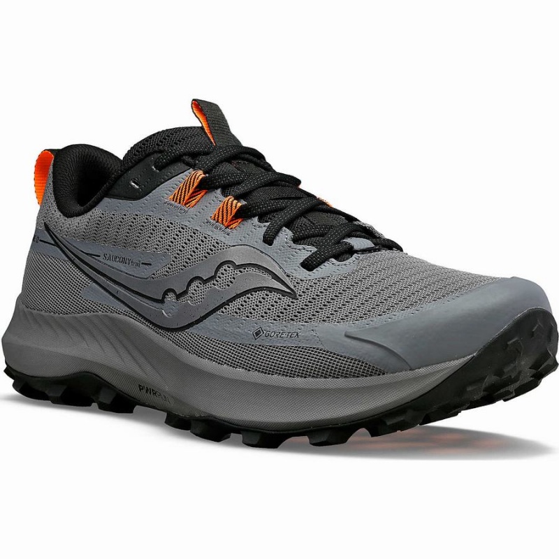 Grey / Black Saucony Peregrine 13 GTX Men's Running Shoes | Philippines S41720-V90