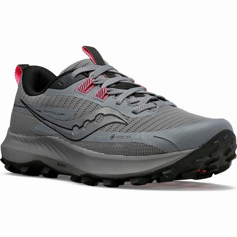 Grey / Black Saucony Peregrine 13 GTX Women's Trail Running Shoes | Philippines S53701-M10