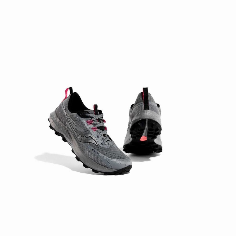 Grey / Black Saucony Peregrine 13 GTX Women's Trail Running Shoes | Philippines S53701-M10