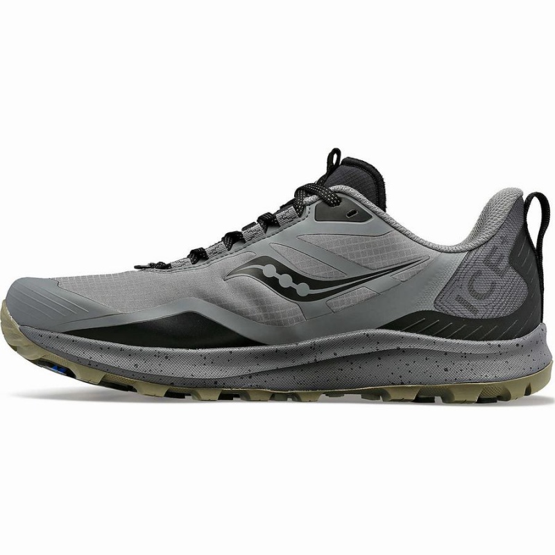 Grey / Black Saucony Peregrine ICE+ 3 Men's Running Shoes | Philippines S43105-Z09