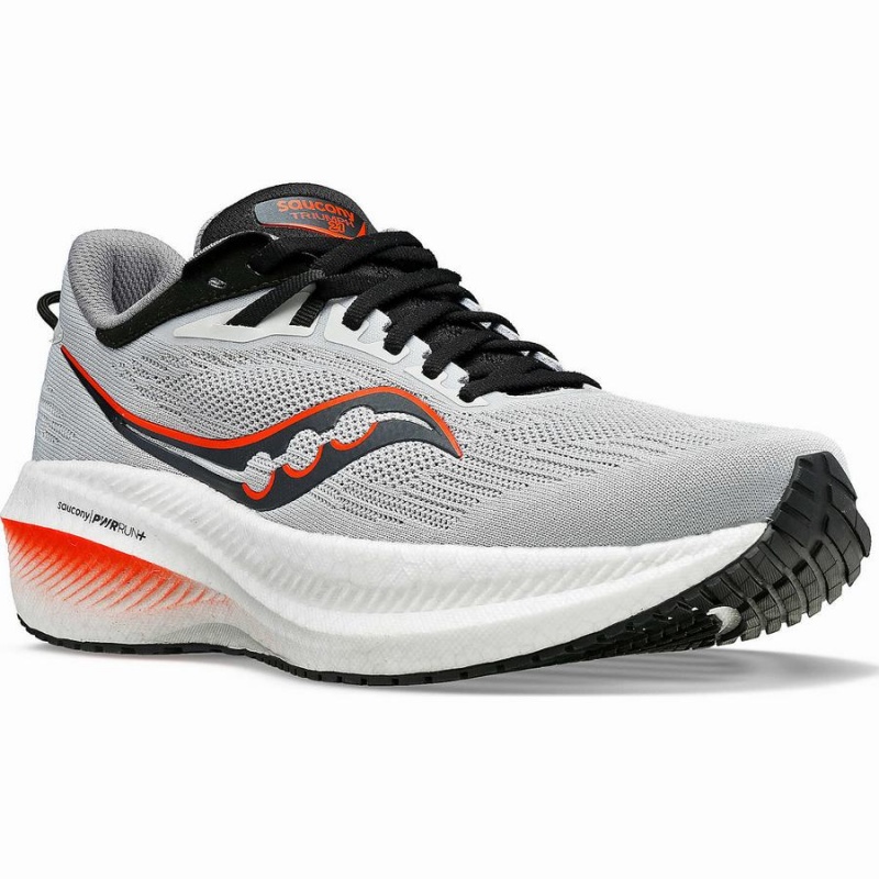 Grey / Black Saucony Triumph 21 Men's Running Shoes | Philippines S35791-G87