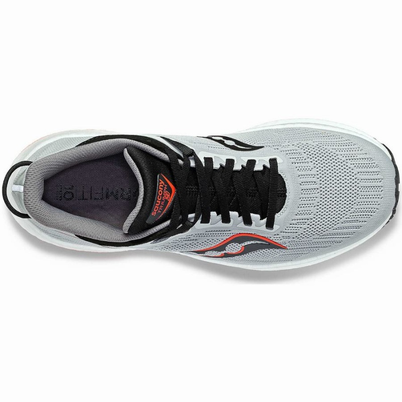 Grey / Black Saucony Triumph 21 Wide Men's Running Shoes | Philippines S27640-D27