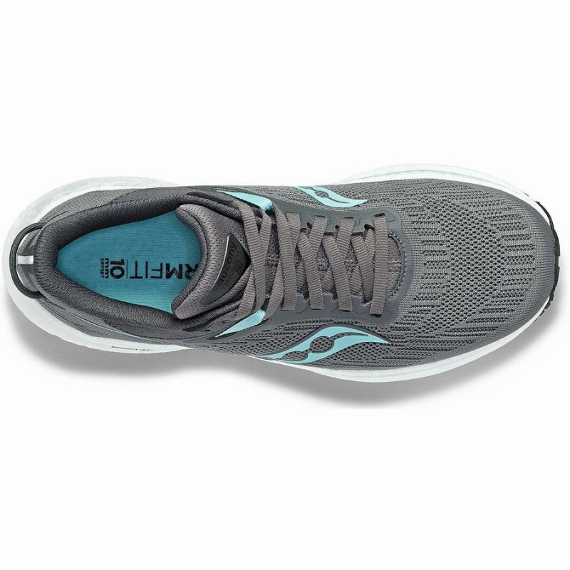 Grey / Black Saucony Triumph 21 Women's Running Shoes | Philippines S76148-B98