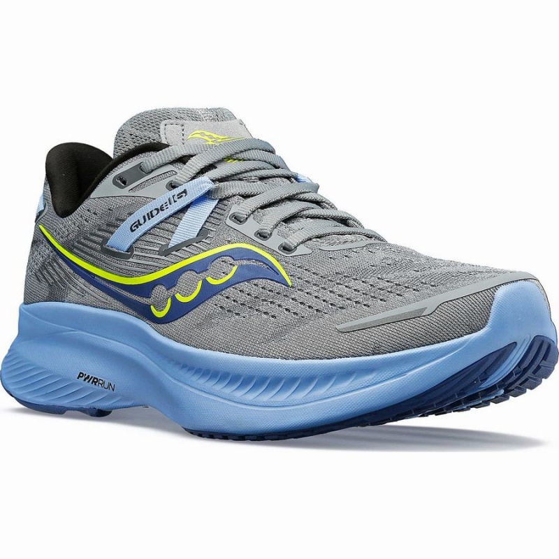 Grey / Blue Saucony Guide 16 Wide Women's Running Shoes | Philippines S79632-S30