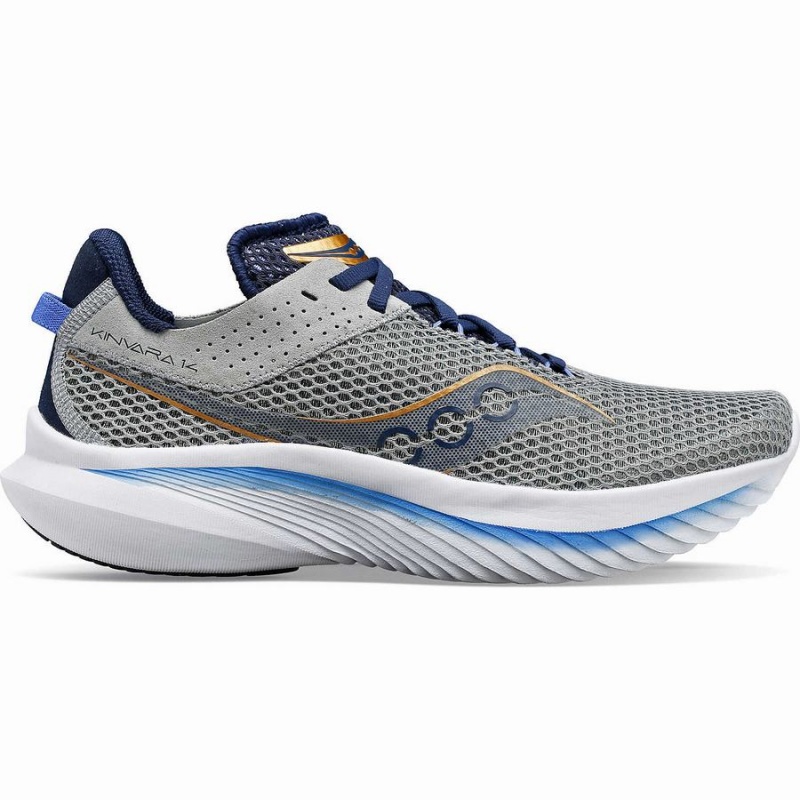 Grey / Blue Saucony Kinvara 14 Women\'s Running Shoes | Philippines S61527-K94