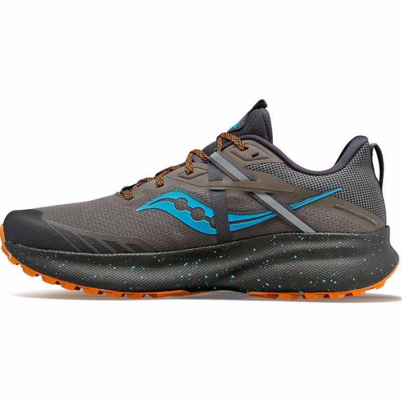 Grey / Blue Saucony Ride 15 TR Men's Trail Running Shoes | Philippines S61478-P92