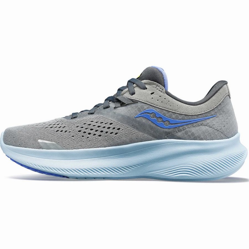 Grey / Blue Saucony Ride 16 Wide Women's Running Shoes | Philippines S05437-S58