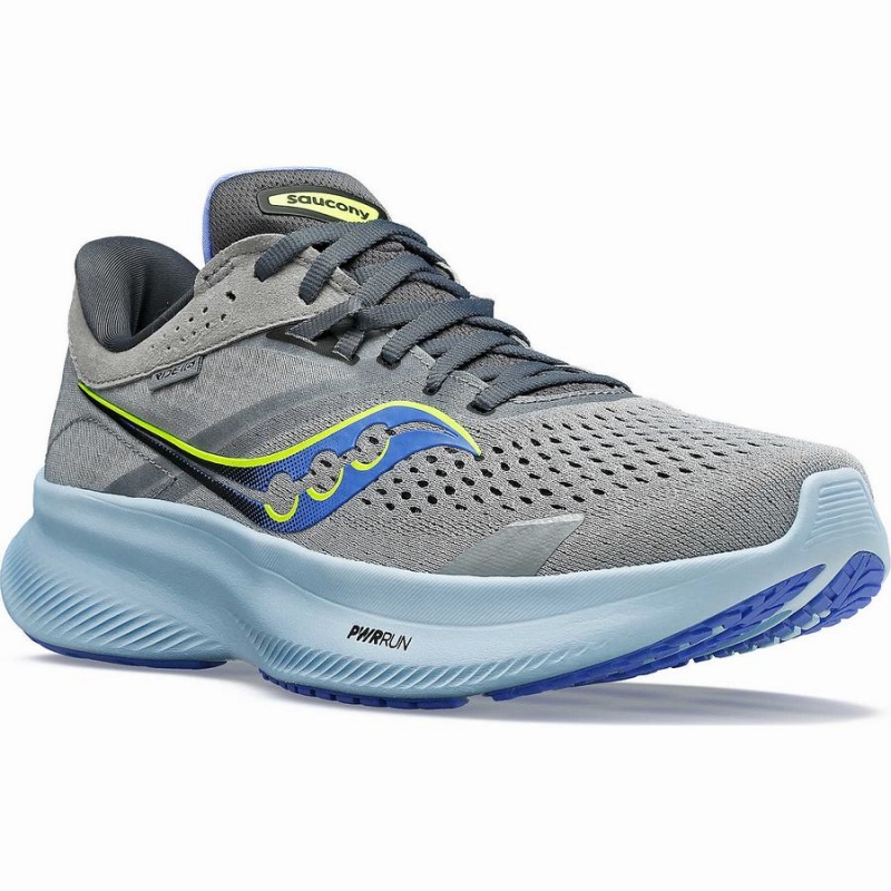 Grey / Blue Saucony Ride 16 Women's Running Shoes | Philippines S07458-P64