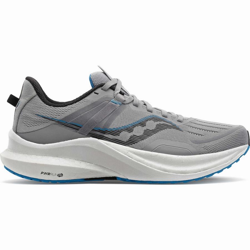 Grey / Blue Saucony Tempus Men\'s Running Shoes | Philippines S23576-D23