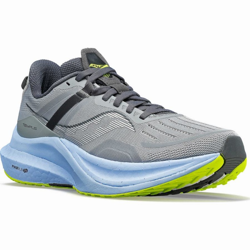 Grey / Blue Saucony Tempus Women's Running Shoes | Philippines S89167-Y17