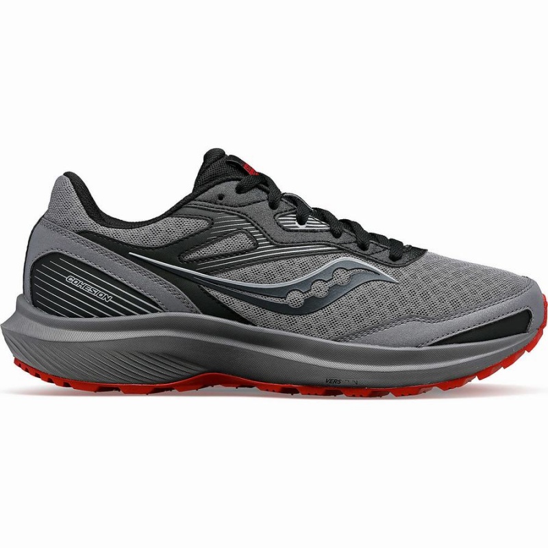 Grey / Burgundy Saucony Cohesion TR16 Men\'s Running Shoes | Philippines S80647-Y81